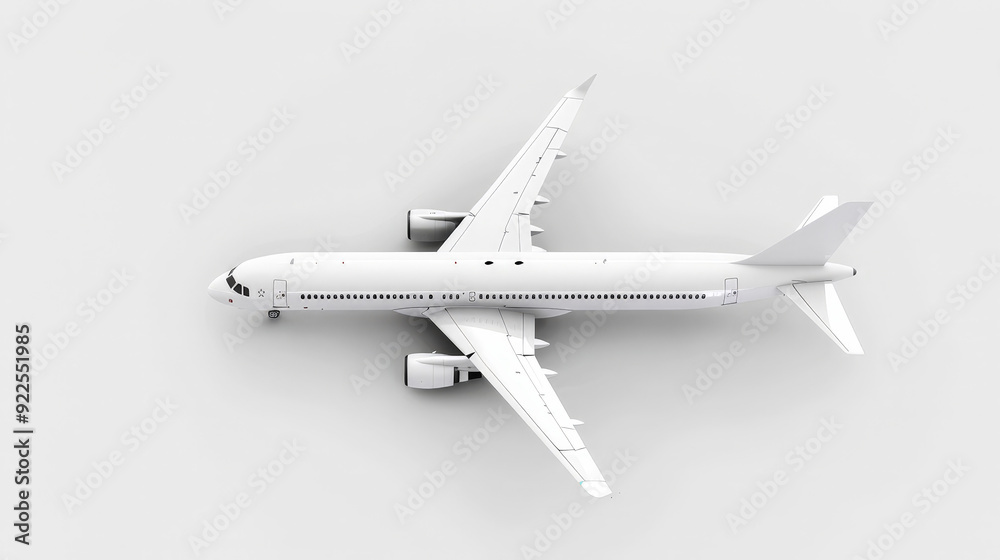 white commercial airplane isolated on white white commercial airplane isolated on white