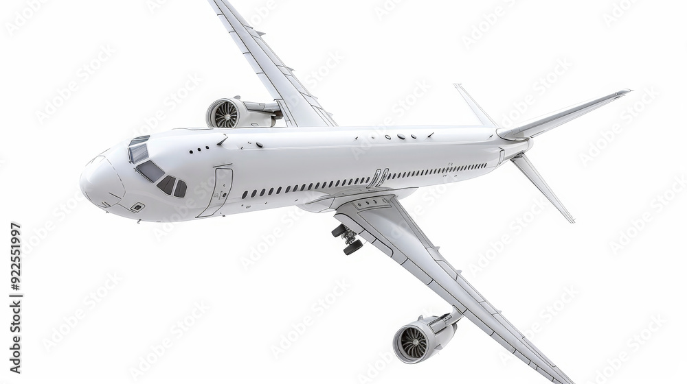 white commercial airplane isolated on white white commercial airplane isolated on white
