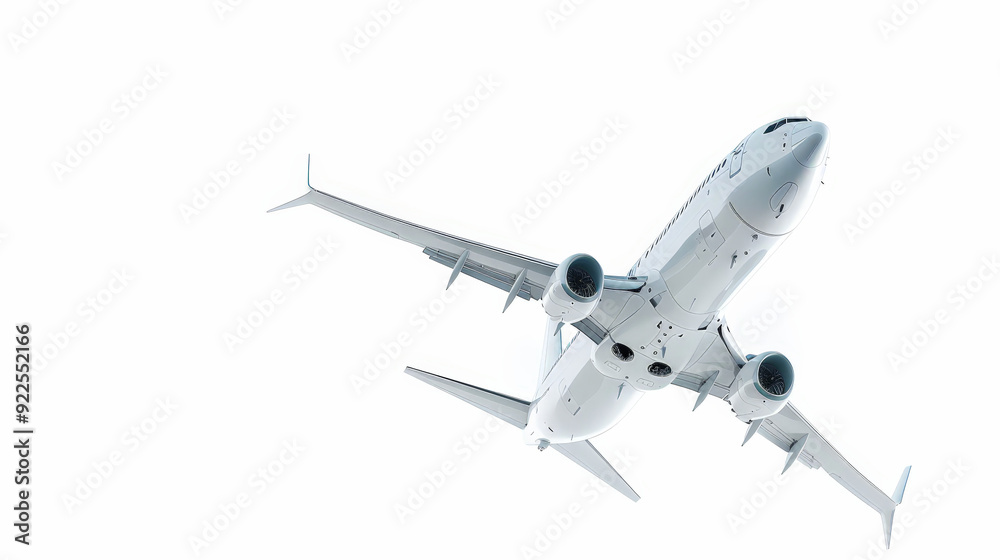 white commercial airplane isolated on white white commercial airplane isolated on white
