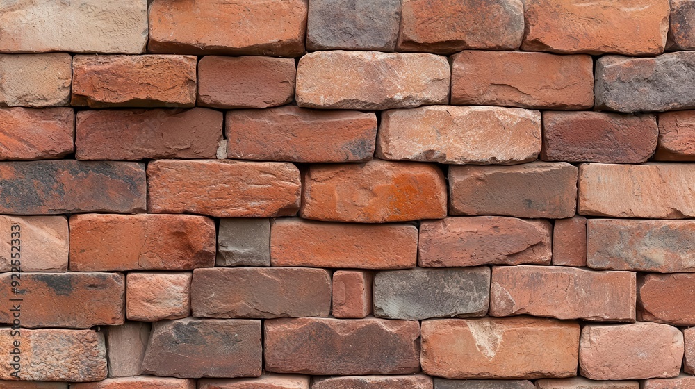 Fototapeta premium Close-up of an old brick wall texture.