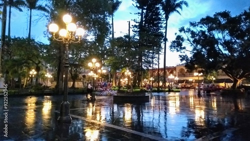 Canvas Print Parque crepuscular