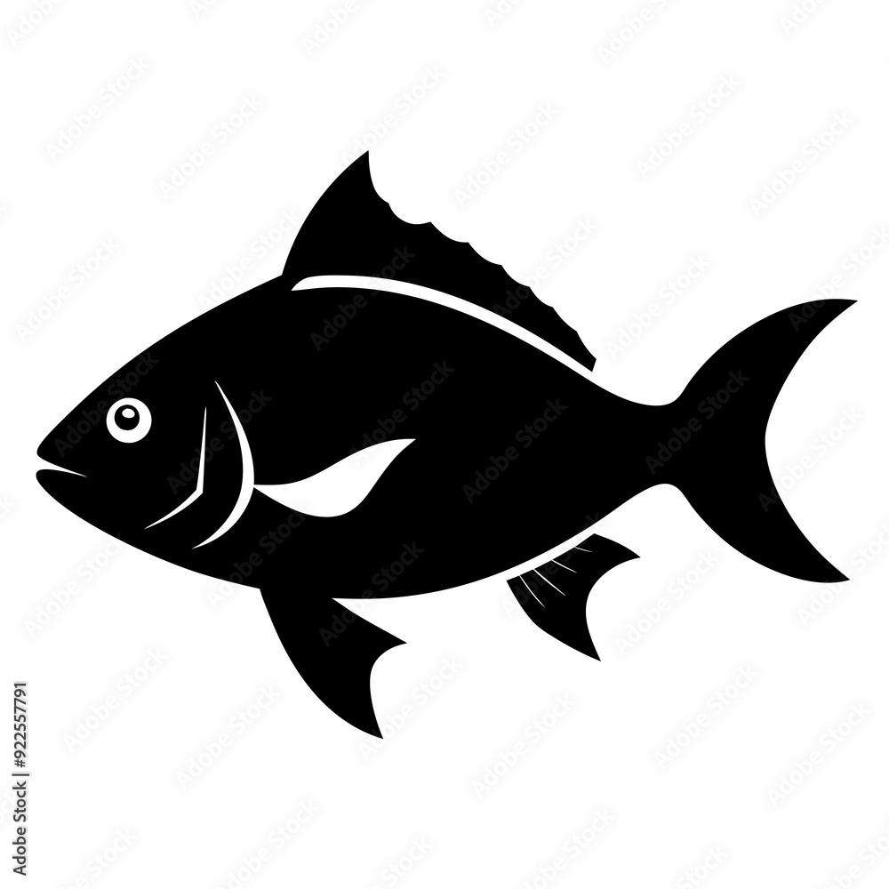 Snapper Black silhouette Snapper Black silhouette