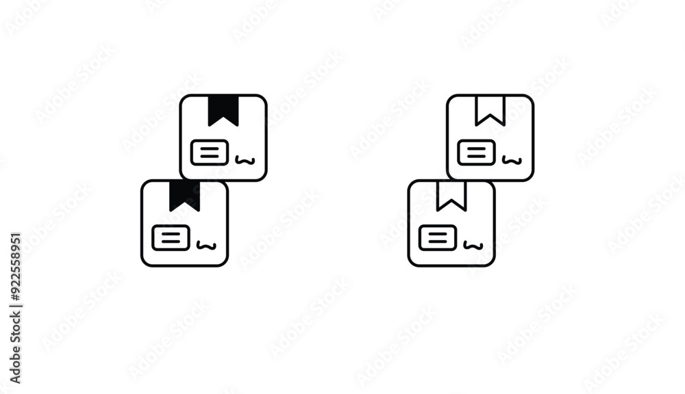 Box Identity icon design with white background stock illustration Box Identity icon design with white background stock illustration