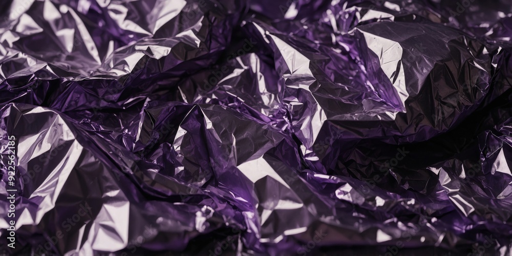 Abstract purple crumpled foil background Minimal party concept. Abstract purple crumpled foil background Minimal party concept.