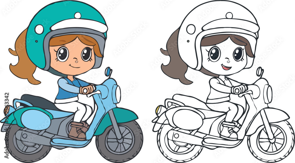 coloring page a simple drawing of baby boy driving vehicle, Coloring book coloring page a simple drawing of baby boy driving vehicle, Coloring book