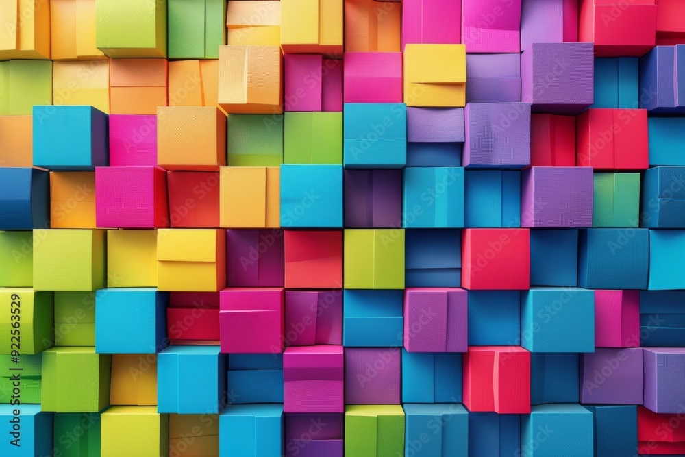Colorful wall block background Colorful wall block background