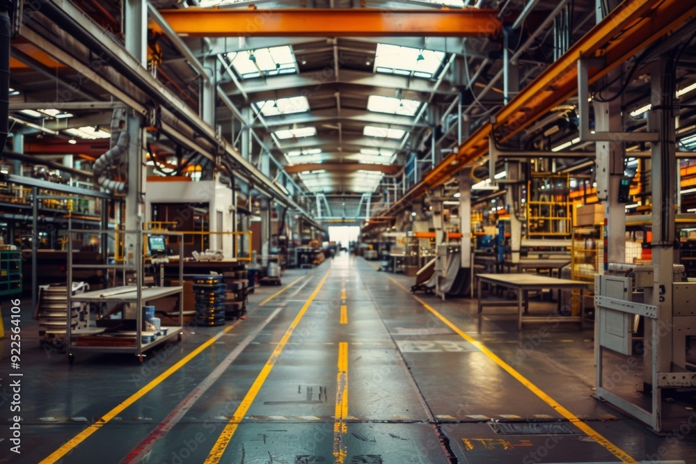 Fototapeta premium Interior of a automotive factory