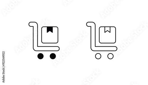 Trolly icon design with white background stock illustration