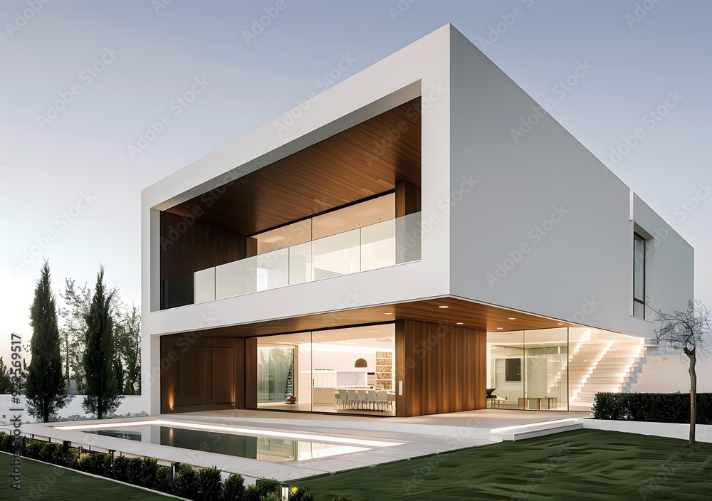 Modern Minimalist Home Exterior Design With Pool Modern Minimalist Home Exterior Design With Pool