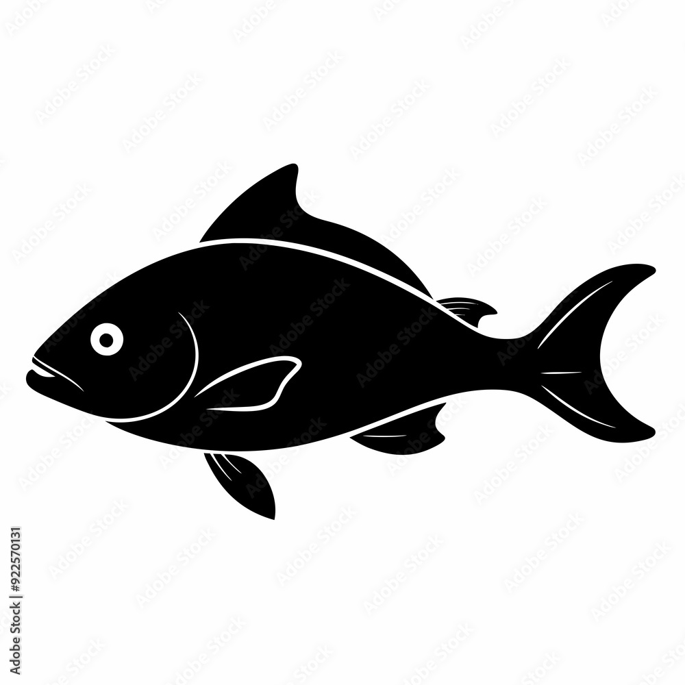 Halibut Black silhouette
