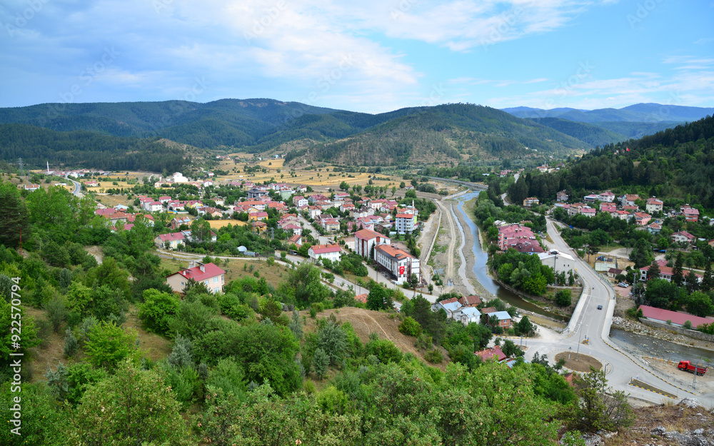 Obraz premium A view from Azdavay Town in Kastamonu, Turkey 