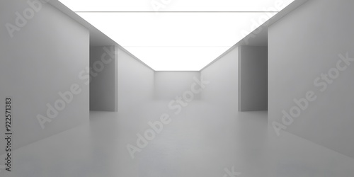 Wallpaper Mural White Minimalist Interior Room With Light Torontodigital.ca