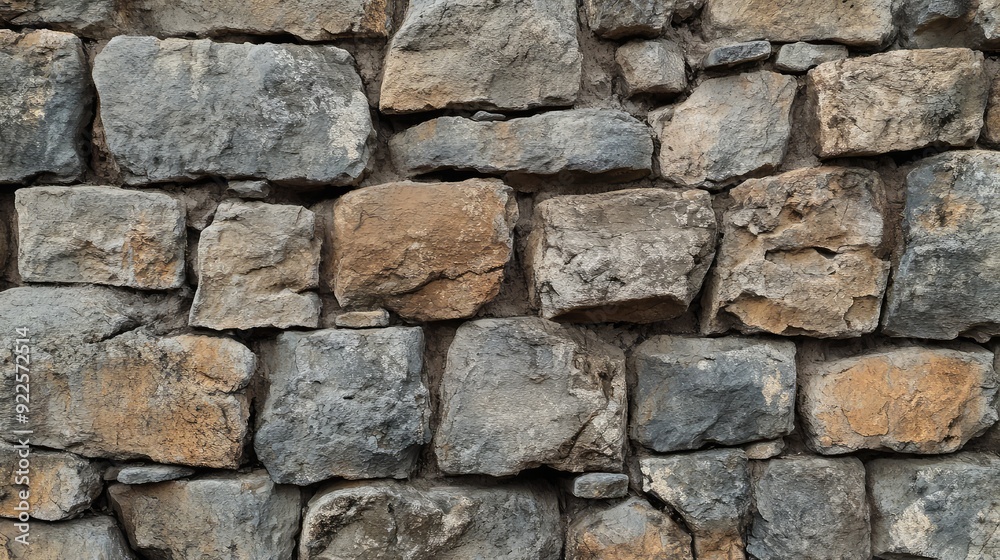 Old fortress wall with large stones and visible signs of aging. Old fortress wall with large stones and visible signs of aging.