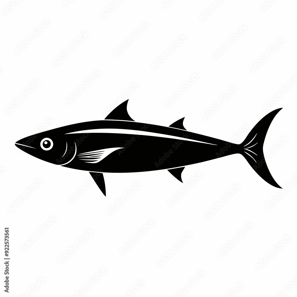 Fototapeta premium Sardine Black silhouette