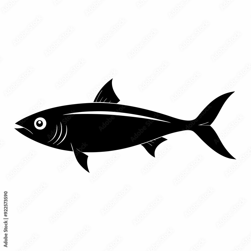 Obraz premium Sardine Black silhouette