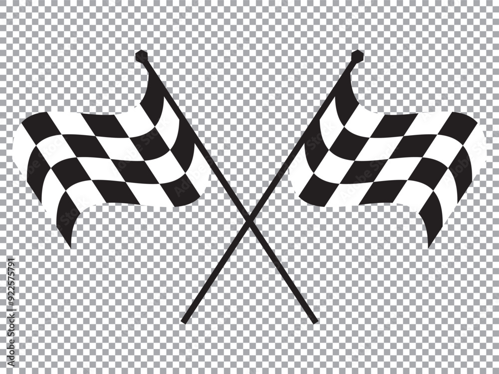 Fototapeta premium Racing flag icon vector illustration. checkered flag vector .Star symbol and simple black flag icon.