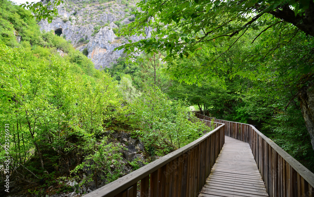 Fototapeta premium A view from the Horma Canyon hike in Pinarbasi, Kastamonu, Turkey 