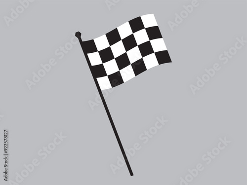 Racing flag icon vector illustration. checkered flag vector .Star symbol and simple black flag icon.