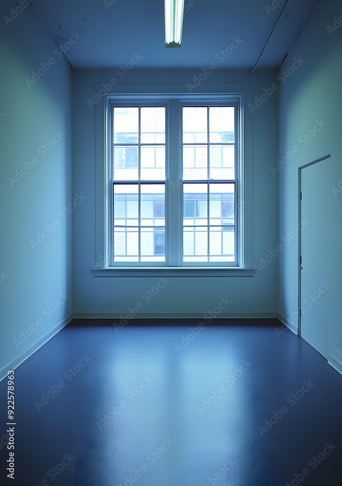 Empty Room With Large Window and a Door Empty Room With Large Window and a Door