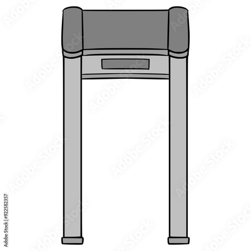 metal detector gate illustration hand drawn isolated vector