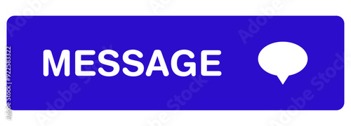Message Button with Chat Icon Vector Illustration