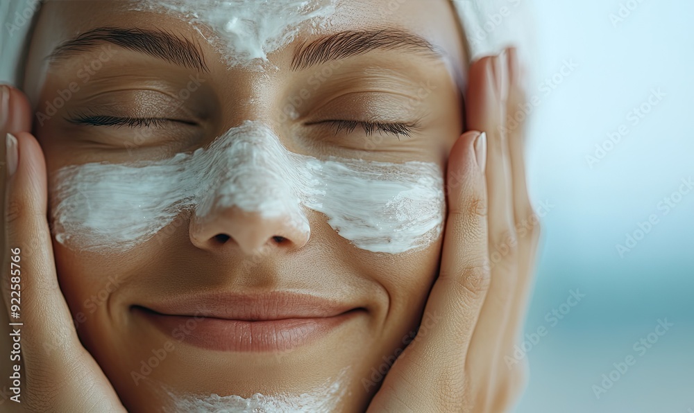 Woman Performing a Nighttime Skincare Routine in a Relaxing Setting Woman Performing a Nighttime Skincare Routine in a Relaxing Setting