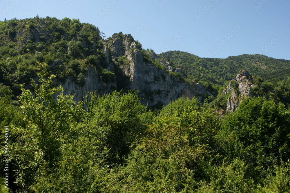 Obraz premium A view from the Horma Canyon hike in Pinarbasi, Kastamonu, Turkey 