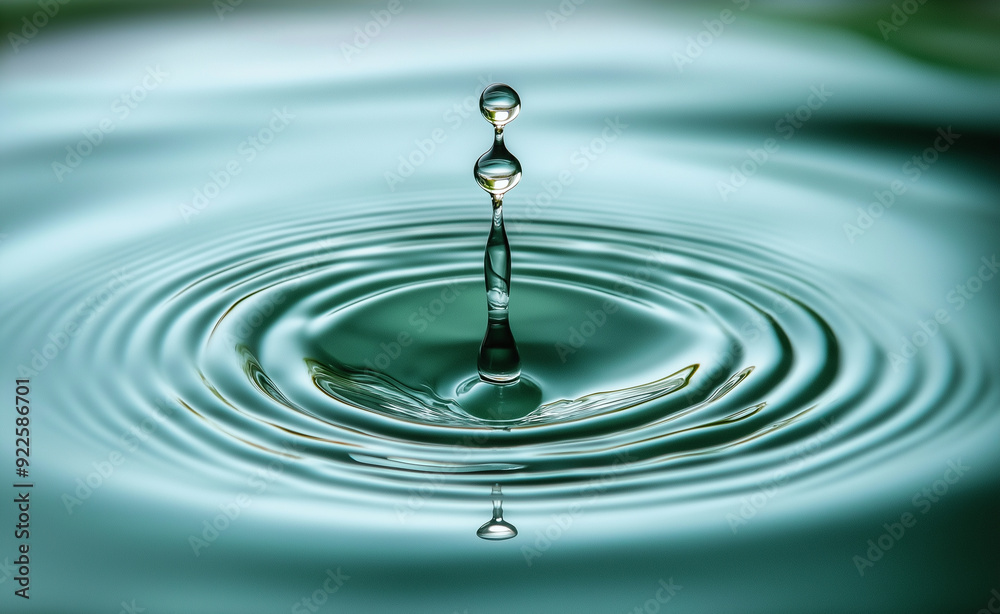 A water droplet splashing into a pool, creating concentric ripples. A water droplet splashing into a pool, creating concentric ripples.