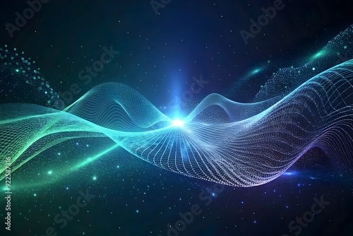 Dynamic Visual Waves Surreal Light Patterns Cosmic Background