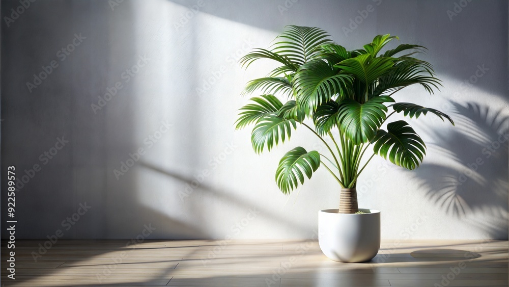 Obraz premium Bright interior with monstera