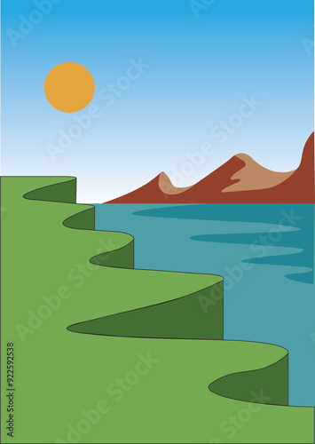 landscape with mountains