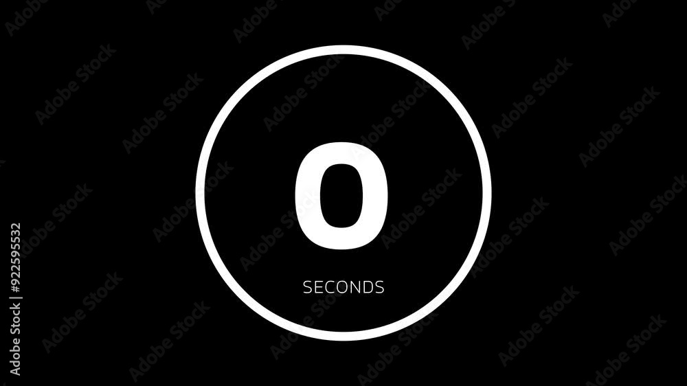 5 Seconds Countdown Timer with Circle Progress Bar | Black Background 5 Seconds Countdown Timer with Circle Progress Bar | Black Background