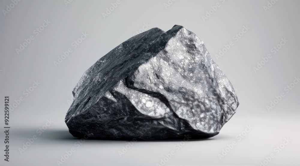 Black Rough Rocks Piled on Light Background Black Rough Rocks Piled on Light Background