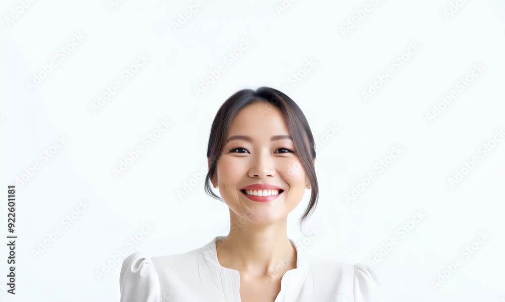 Business woman in front of a white wall with empty space for text Business woman in front of a white wall with empty space for text