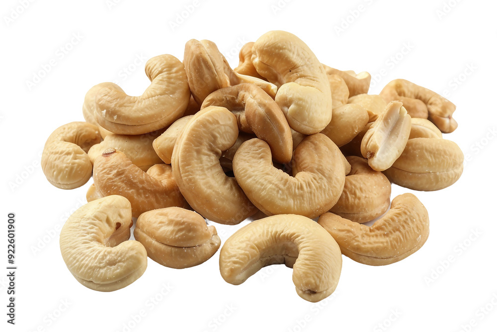 salted cashews isolated on transparent background salted cashews isolated on transparent background