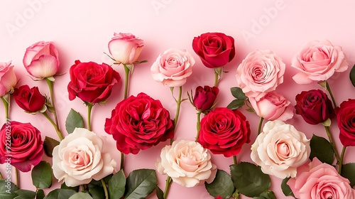 A lush bouquet of soft pink roses, nature's delicate artistry in bloom