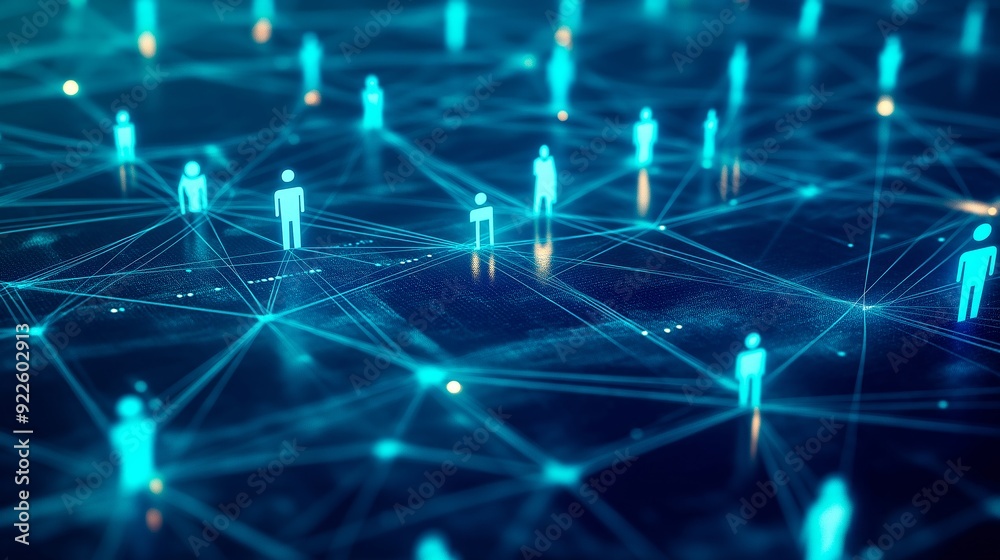 background image of social network icons on dark background