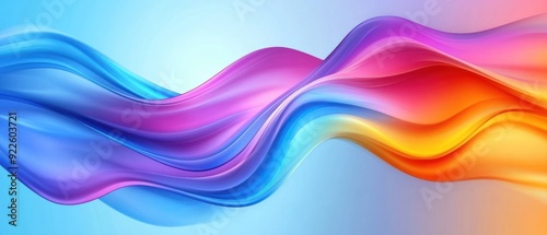 Abstract Colorful Wavy Design with Gradient Color Transitions