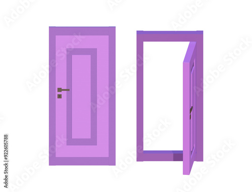 Purple door 3D