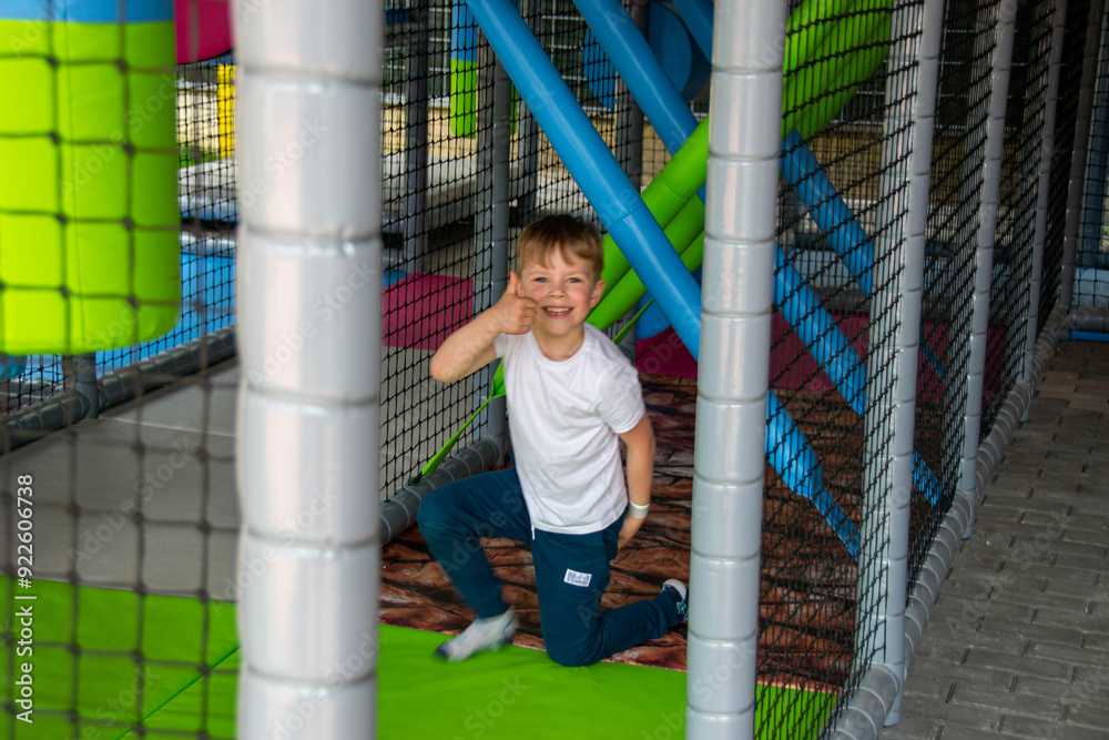 Obraz premium in playground differs wooden boxes