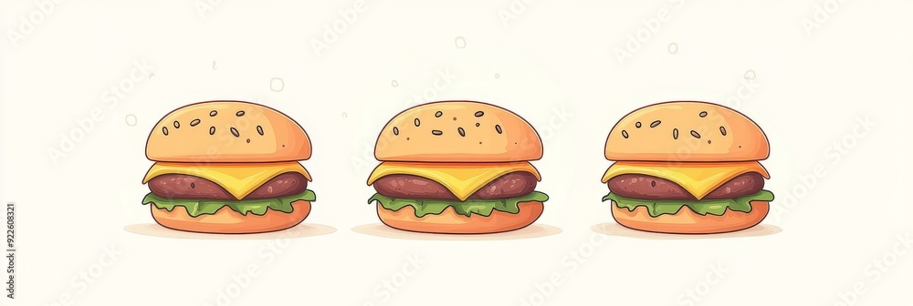 National Cheeseburger Day Celebration: A Whimsical Illustration of Adorable Cheeseburgers for the Ultimate Cheeseburger Fans. National Cheeseburger Day Celebration: A Whimsical Illustration of Adorable Cheeseburgers for the Ultimate Cheeseburger Fans.