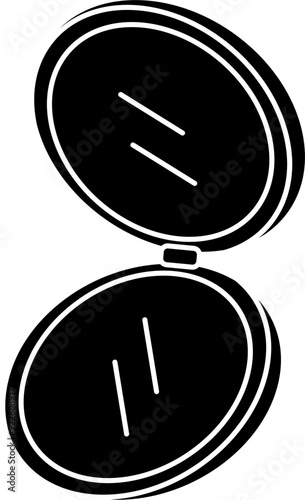 Compact mirror vector illustration