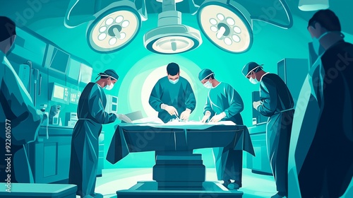 surgeon working in operating room