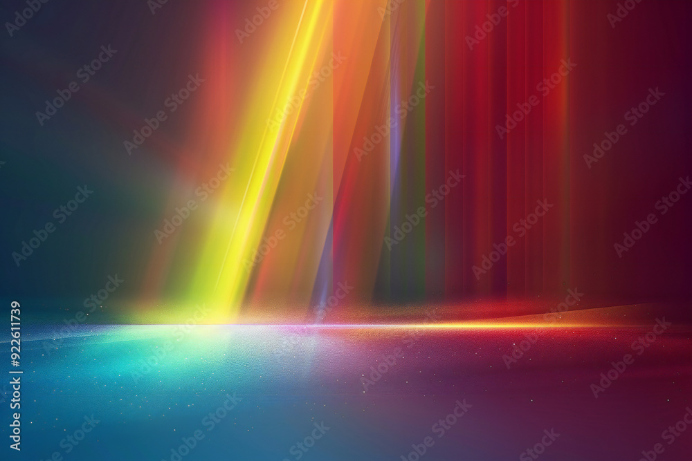 Radiant Rainbow Beams: Abstract Spectrum of Glowing Light Rays Creating a Vibrant Fantasy Display Radiant Rainbow Beams: Abstract Spectrum of Glowing Light Rays Creating a Vibrant Fantasy Display