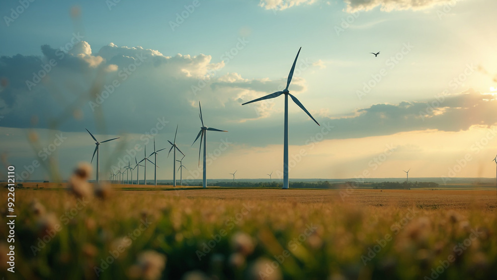 wind turbines in the field wind turbines in the field