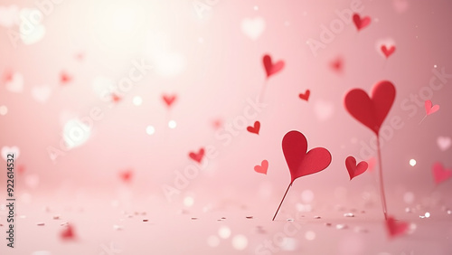 valentine background with hearts