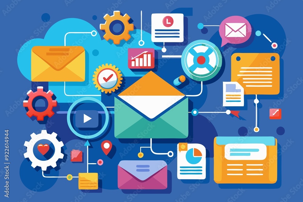 Innovative Email Marketing Vector Illustrations Innovative Email Marketing Vector Illustrations