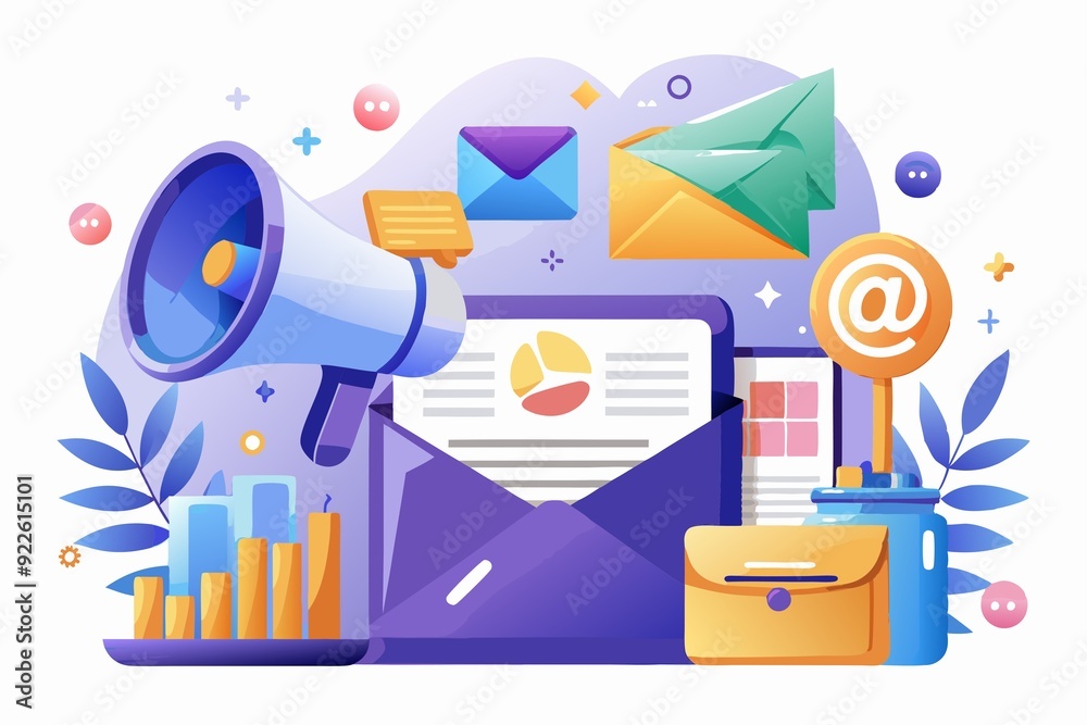 Innovative Email Marketing Vector Illustrations Innovative Email Marketing Vector Illustrations