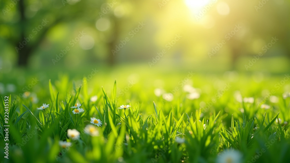 green grass in the morning green grass in the morning