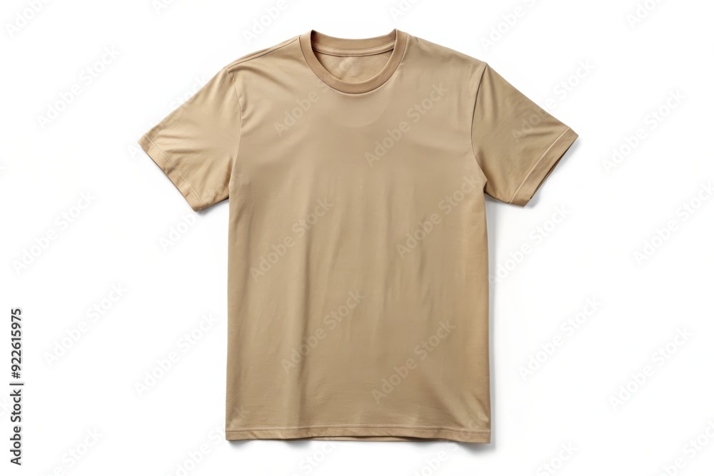 A simple and clean image of a blank tan t-shirt, perfect for showcasing your custom designs, branding, or apparel ideas. A simple and clean image of a blank tan t-shirt, perfect for showcasing your custom designs, branding, or apparel ideas.